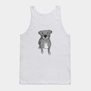 Gray Pitbull, Sitting Pittie Tank Top